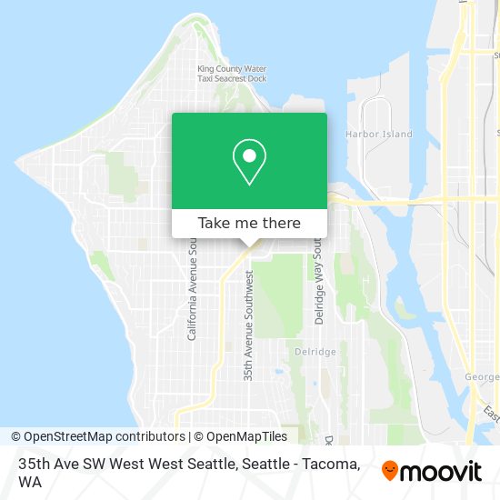 Mapa de 35th Ave SW West West Seattle