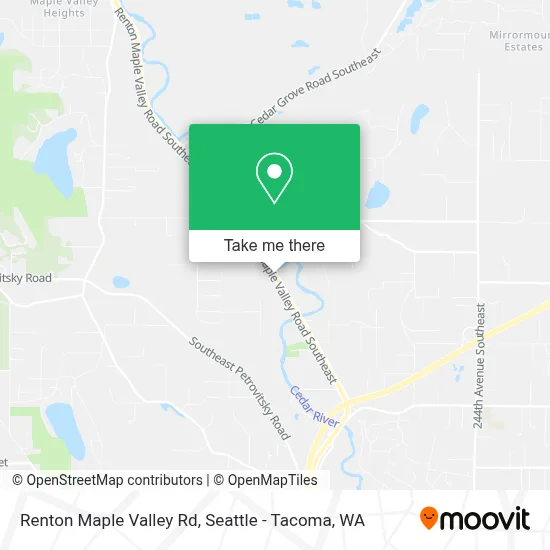 Renton Maple Valley Rd map