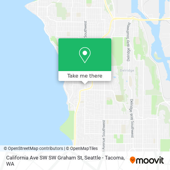 Mapa de California Ave SW SW Graham St