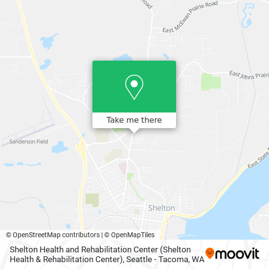 Shelton Health and Rehabilitation Center map