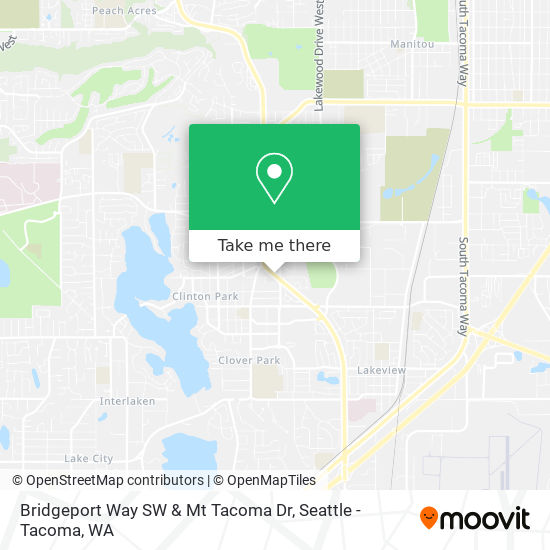 Bridgeport Way SW & Mt Tacoma Dr map