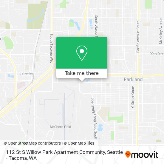 Mapa de 112 St S Willow Park Apartment Community