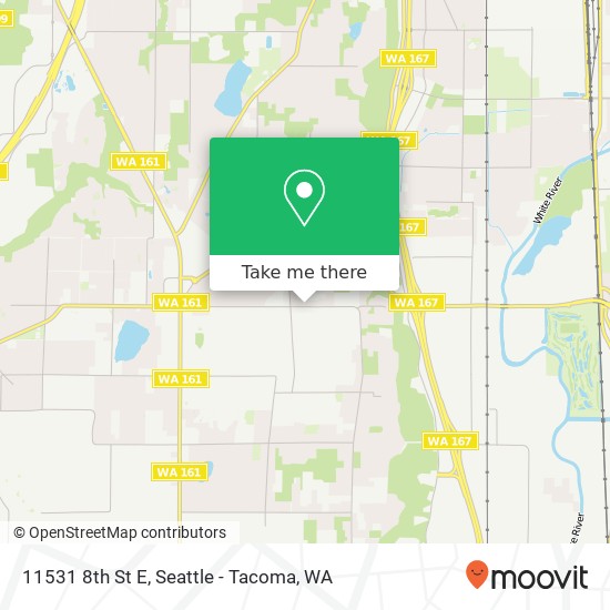 Mapa de 11531 8th St E, Edgewood, WA 98372