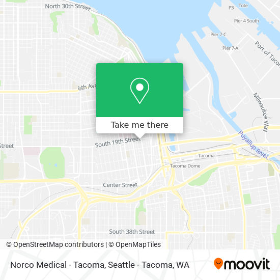 Mapa de Norco Medical - Tacoma