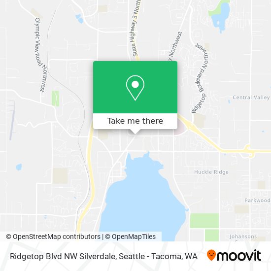 Ridgetop Blvd NW Silverdale map