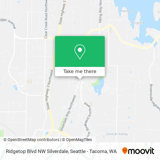 Ridgetop Blvd NW Silverdale map