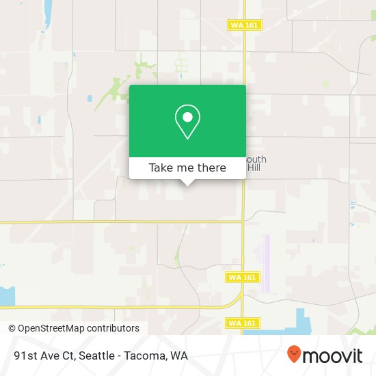 91st Ave Ct, Puyallup (SOUTH HILL), WA 98375 map