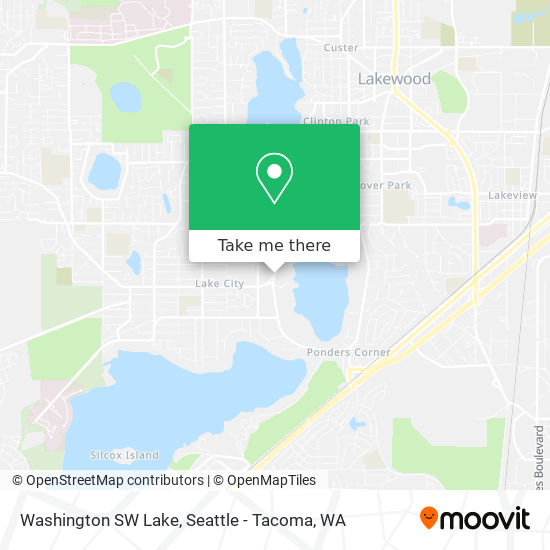 Mapa de Washington SW Lake