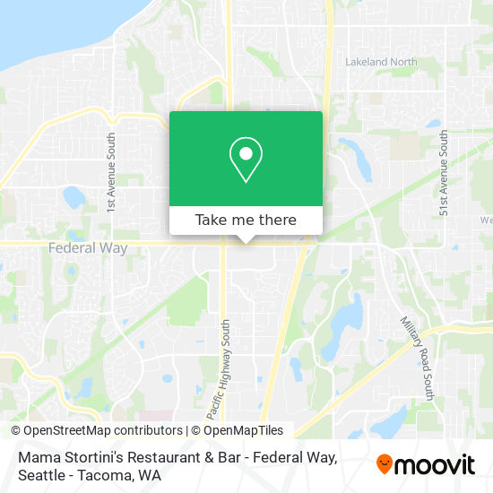 Mapa de Mama Stortini's Restaurant & Bar - Federal Way