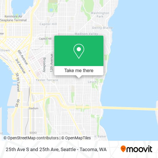 25th Ave S and 25th Ave map