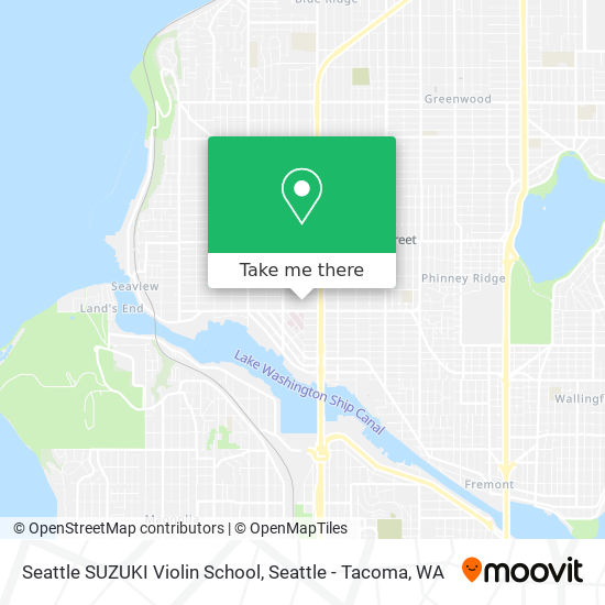 Mapa de Seattle SUZUKI Violin School