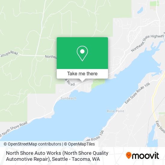 Mapa de North Shore Auto Works (North Shore Quality Automotive Repair)