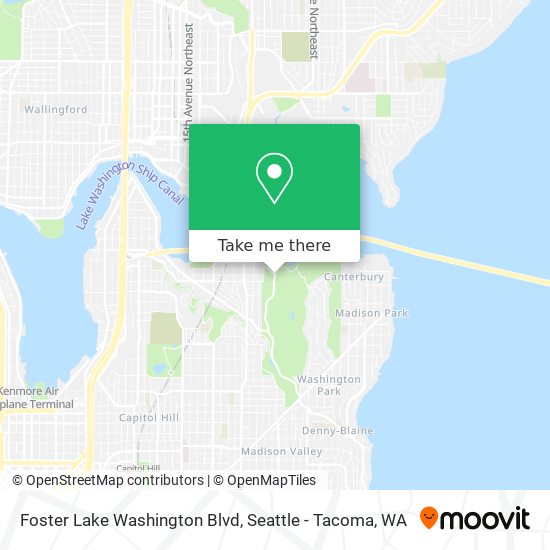 Foster Lake Washington Blvd map