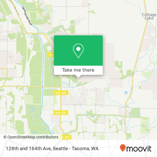 128th and 164th Ave, Redmond, WA 98052 map