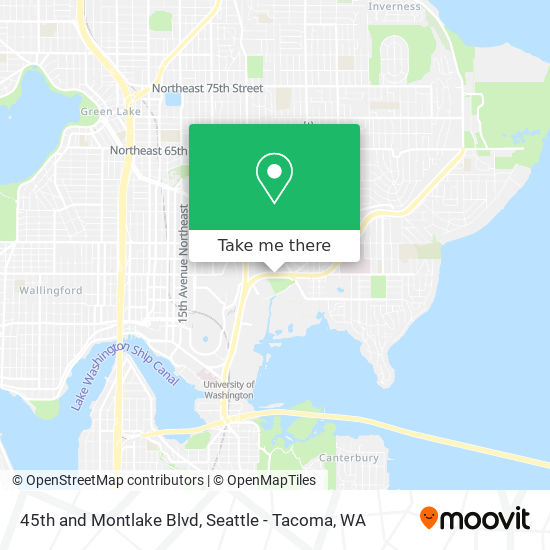 45th and Montlake Blvd map