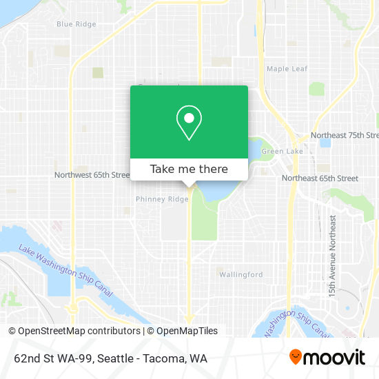 62nd St WA-99 map