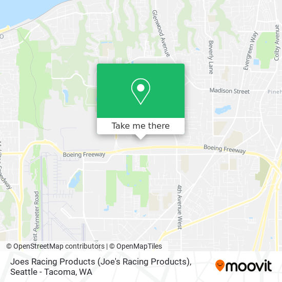 Mapa de Joes Racing Products (Joe's Racing Products)