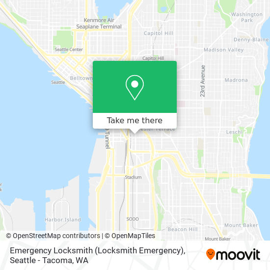 Mapa de Emergency Locksmith