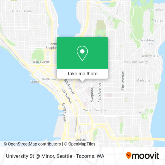 Mapa de University St @ Minor