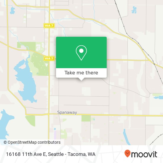 Mapa de 16168 11th Ave E, Tacoma, WA 98445