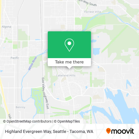 Highland Evergreen Way map