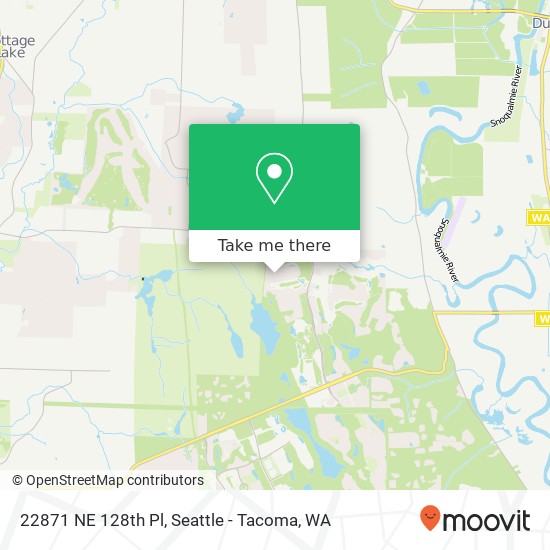 Mapa de 22871 NE 128th Pl, Redmond, WA 98053