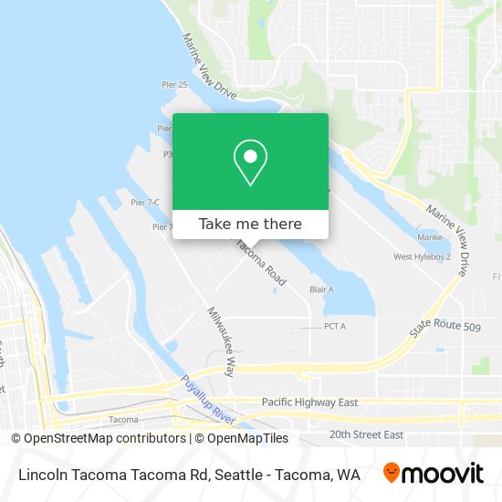 Mapa de Lincoln Tacoma Tacoma Rd