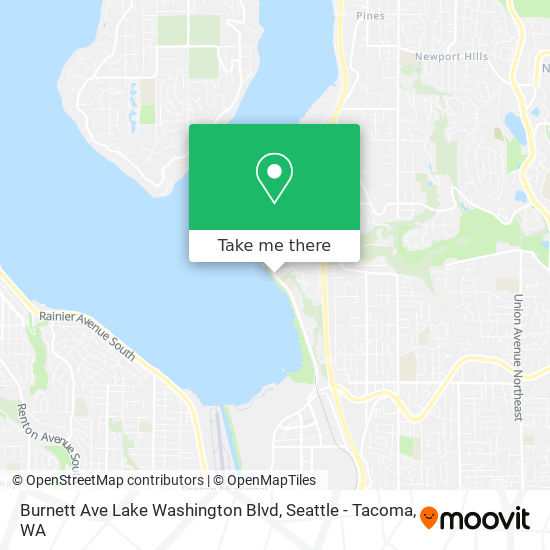 Mapa de Burnett Ave Lake Washington Blvd