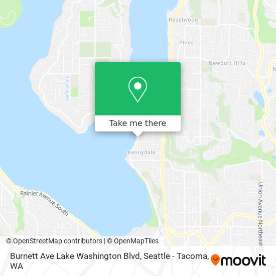 Burnett Ave Lake Washington Blvd map