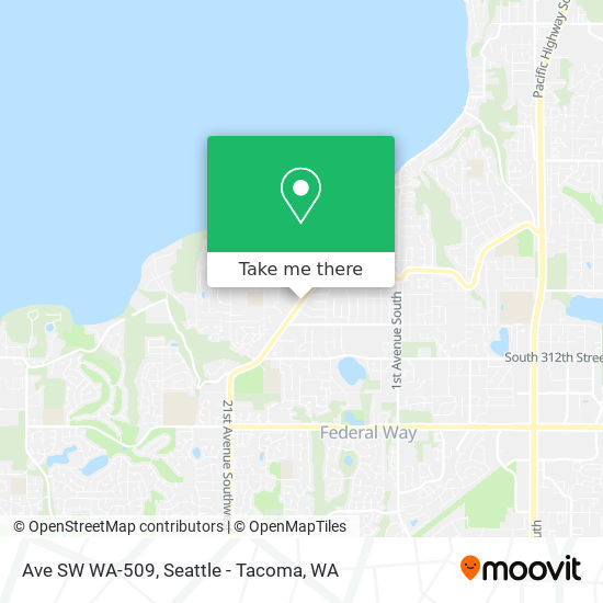 Ave SW WA-509 map