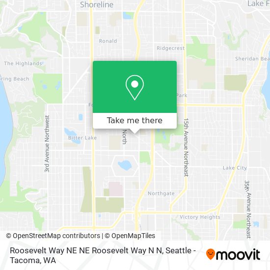 Mapa de Roosevelt Way NE NE Roosevelt Way N N