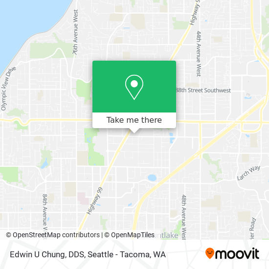 Edwin U Chung, DDS map