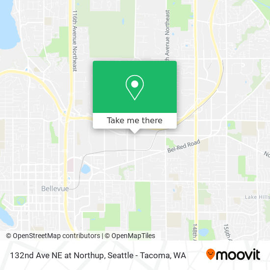 132nd Ave NE at Northup map