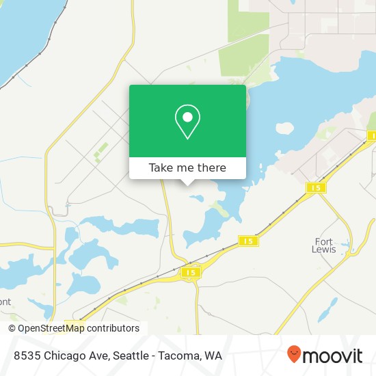 Mapa de 8535 Chicago Ave, Tacoma, WA 98433