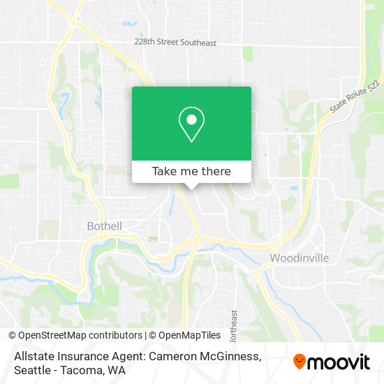 Allstate Insurance Agent: Cameron McGinness map