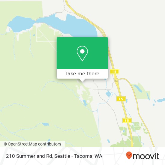 Mapa de 210 Summerland Rd, Bellingham, WA 98229