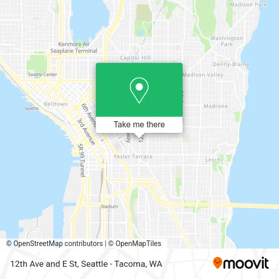 Mapa de 12th Ave and E St
