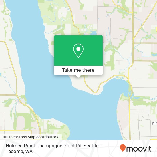 Mapa de Holmes Point Champagne Point Rd, Kirkland, WA 98034