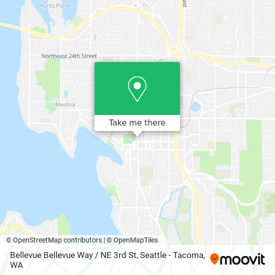 Mapa de Bellevue Bellevue Way / NE 3rd St