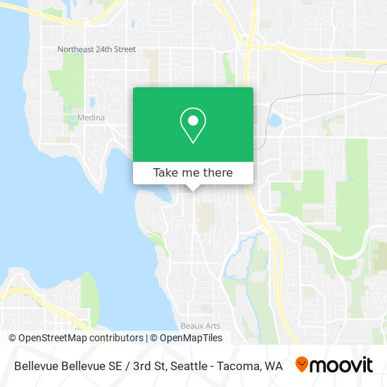 Mapa de Bellevue Bellevue SE / 3rd St
