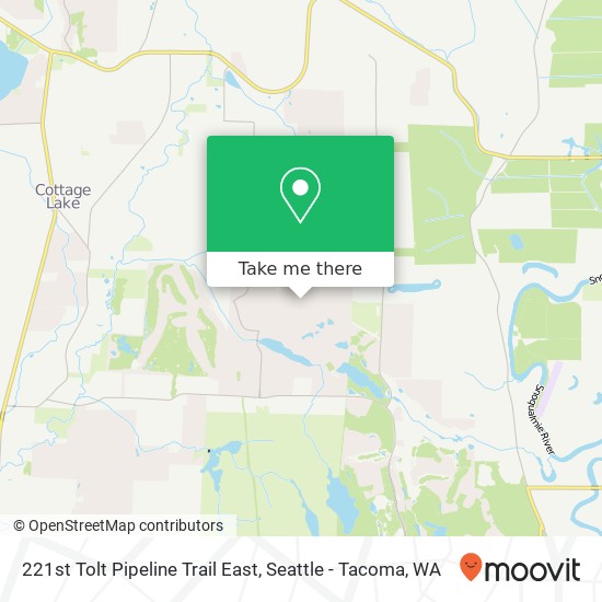 Mapa de 221st Tolt Pipeline Trail East, Woodinville, WA 98077