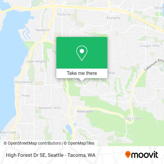 Mapa de High Forest Dr SE, Bellevue, WA 98006