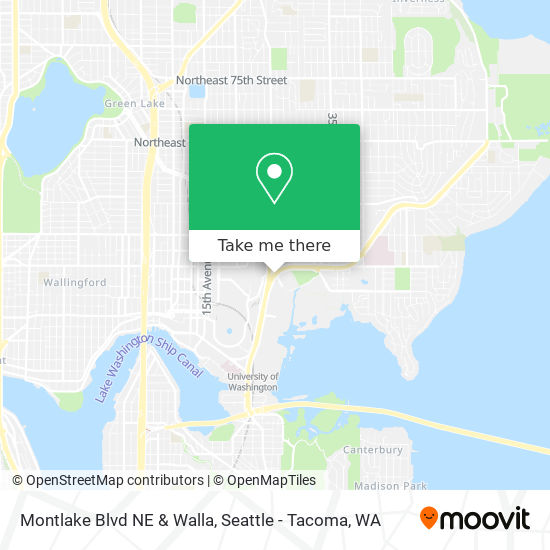 Montlake Blvd NE & Walla map