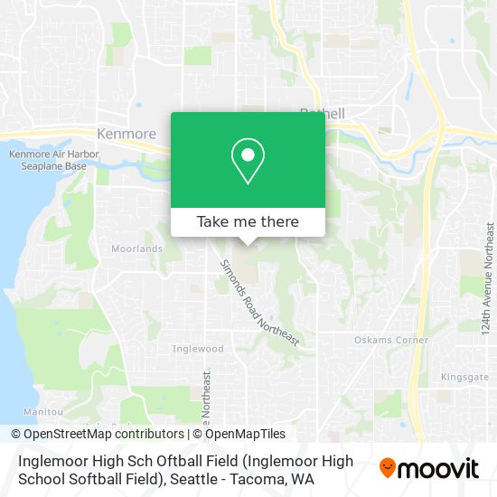 Mapa de Inglemoor High Sch Oftball Field (Inglemoor High School Softball Field)