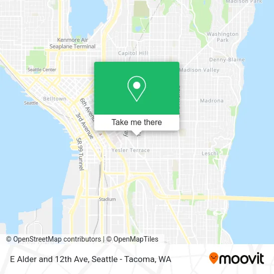 Mapa de E Alder and 12th Ave