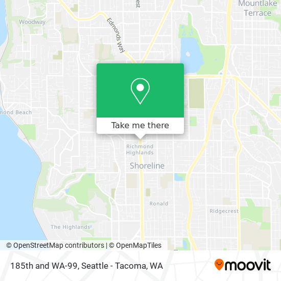 185th and WA-99 map