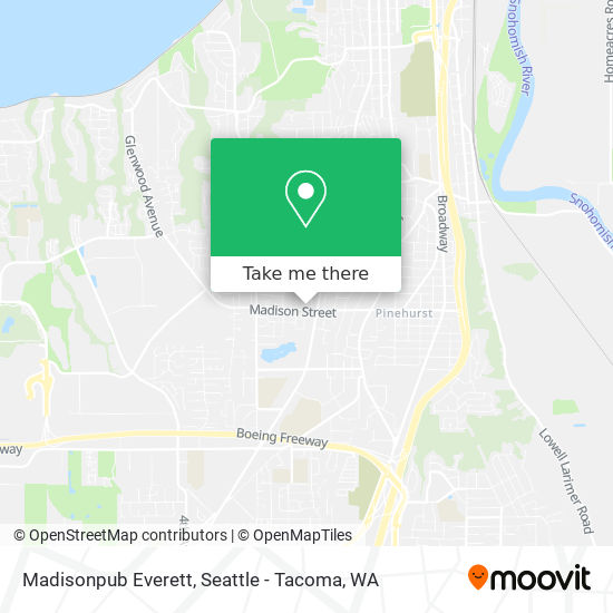 Mapa de Madisonpub Everett