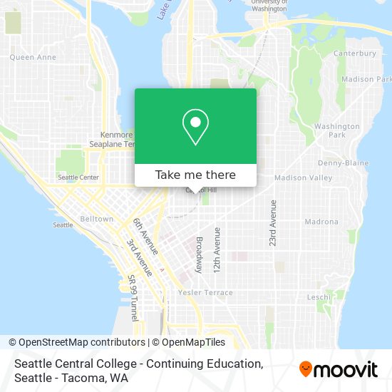 Seattle Central College - Continuing Education map