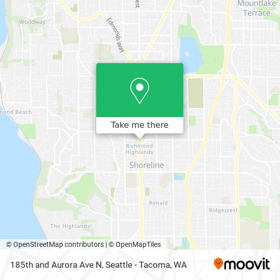 185th and Aurora Ave N map
