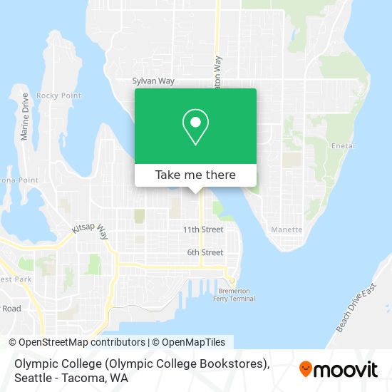 Mapa de Olympic College (Olympic College Bookstores)